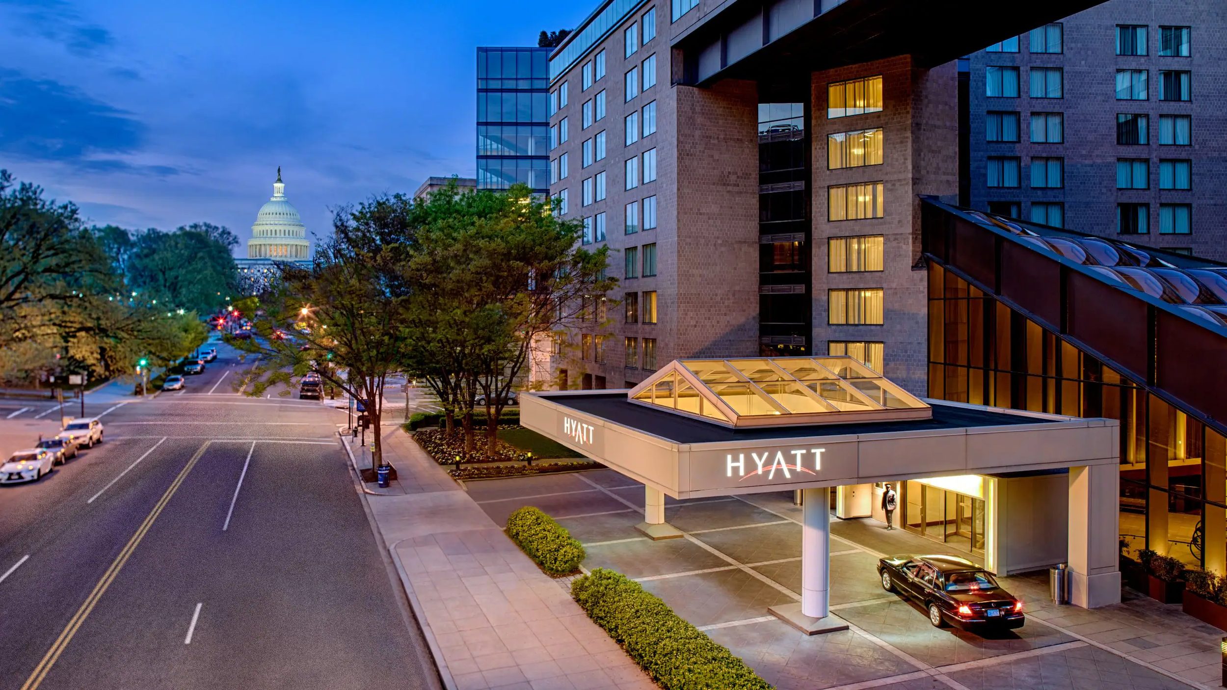 Hyatt Regency Washington on Capitol Hill, with the Capitol dome in the distance
