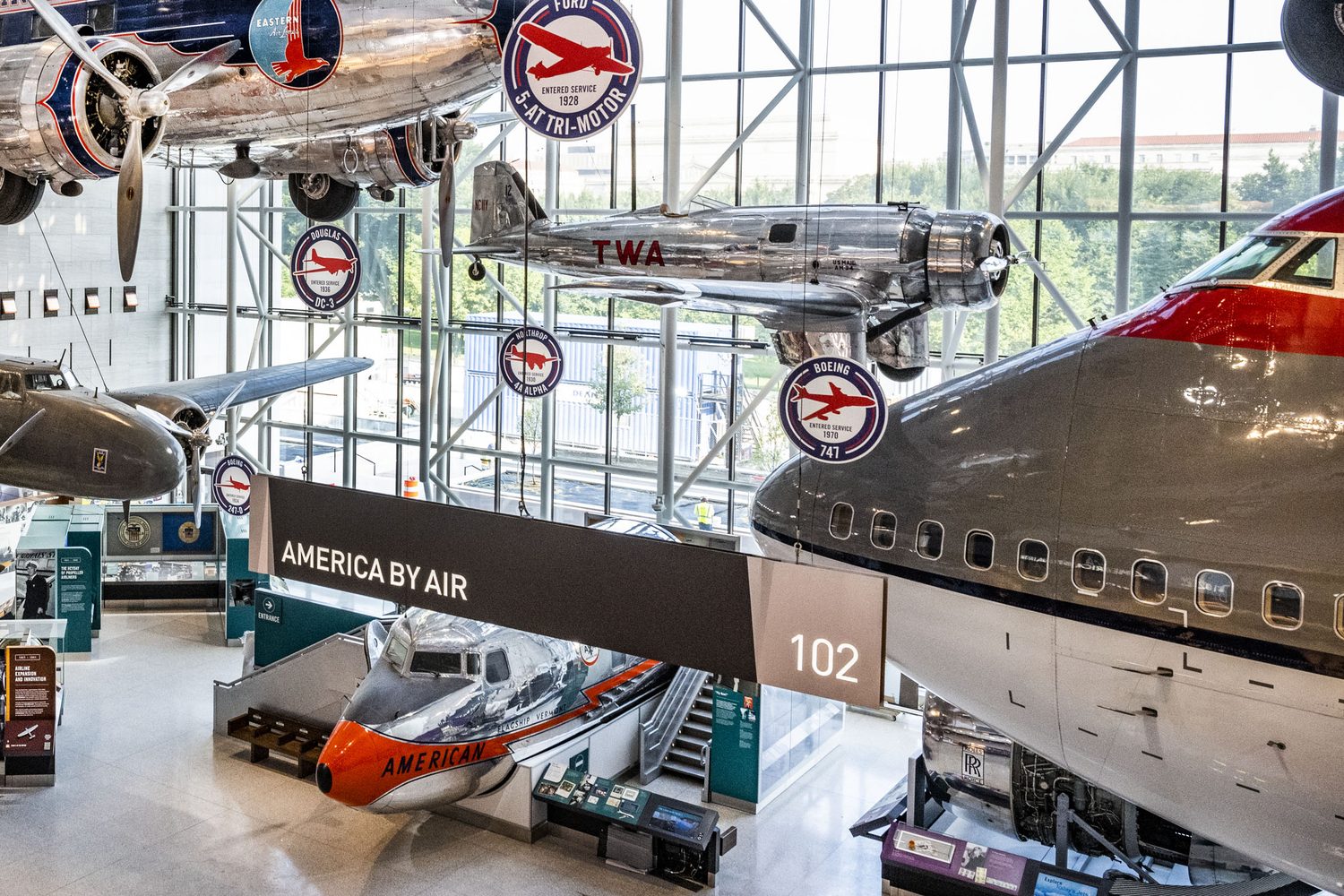 Aircraft on display at the National Air and Space Museum