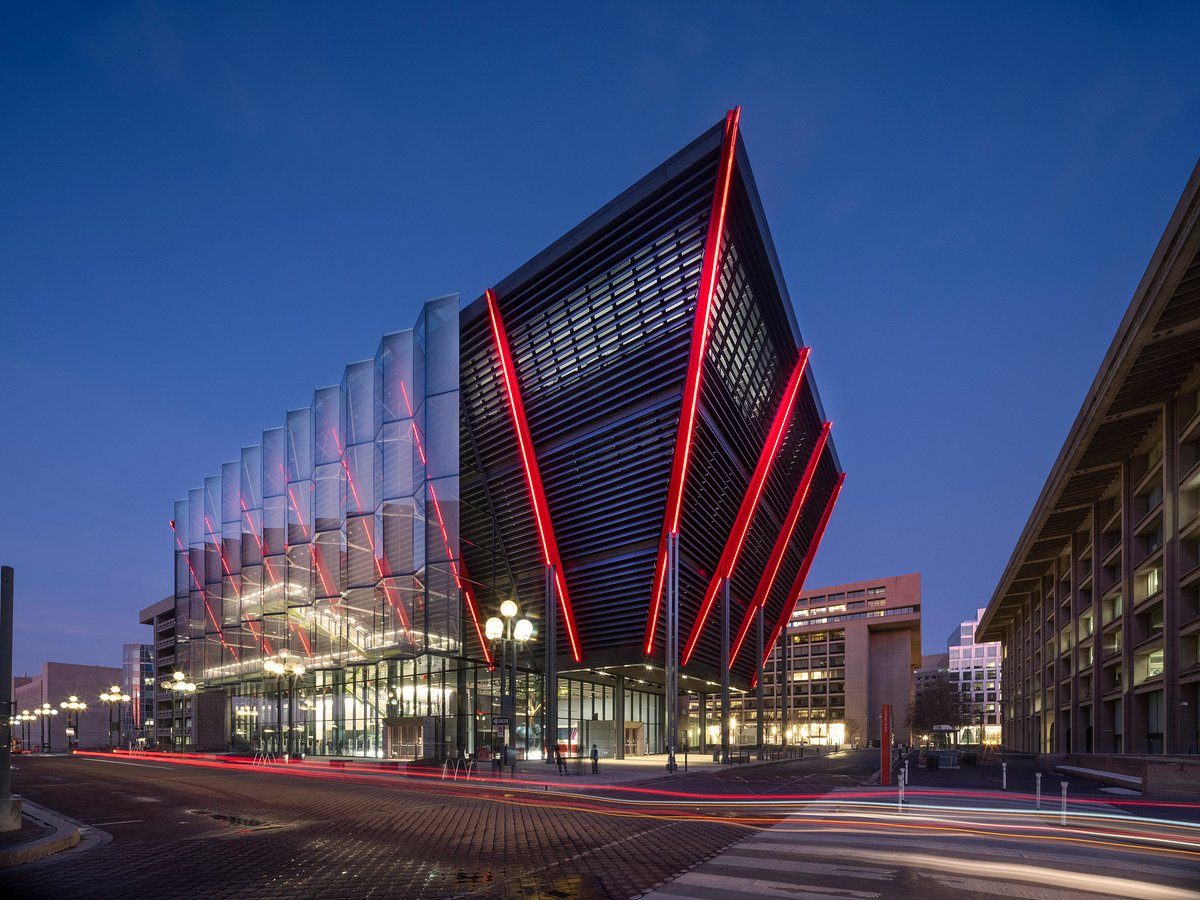 The International Spy Museum at dusk